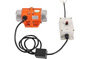DHQCQL Vibrationsmotor 220V, 100W IP65 Einstellbarer Rüttelsieb Elektrisch mit Geschwindigkeitsregler, Einstellbare Vibration, 3000RPM Betonrüttler für Bergbau Metallurgie Kohle, BIS 130°C