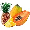 Veenas Fruits Combo | Fresh Pineapple Approx. 1Kg | Papaya Single | 100% Fresh and Natural | Nutritional