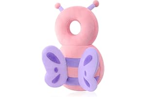 JINYJIA Baby Kopfschutz, Atmungsaktive Baby Head Schutzpolster, Verstellbares Baby Schutzkissen, zum Kleinkinder Krabbeln und Laufen Lernen, für Kinder Von 4 Bis 24 Monaten,Frosch