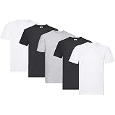 Fruit of The Loom Men's Super Premium Short Sleeve T-Shirt (Pack of 5)
