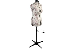 SEWING-ONLINE Maniqui Costura Ajustable Floral Clásica | Medio (M) [Talla EUR 44 a 48]