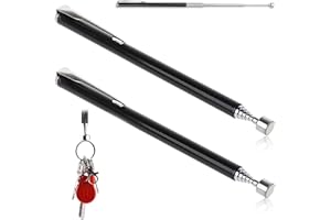 MMGOQQT 2pcs Telescopic Magnetic Pick Up, 26 Inches Magnetic Pickup Tool, Rod Stick Extending Magnet Handheld Tool, Durable Grabber or Retrieving for Small Metal with Pocket Clip Home Office- Black