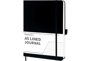 DagouColor Notebook, A5, 90 Sheet(180 Pages), Hardcover Vegan PU Leather Journal Book, 120GSM Premium Notepad for Office School Home Business Writing & Note Taking, Pocket, Elastic Band Closure