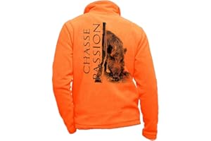 Pets-easy Veste Polaire avec Un Sanglier, Chasse Passion - vêtement de Chasse personnalisé avec Un gibier