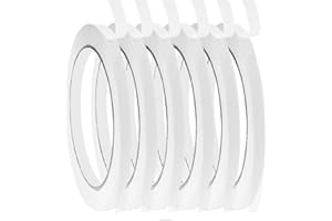 LOCKISH Double Sided Tape Craft,6 Rolls double sided sticky tape for gift wrapping,6MM 120M Adhesive Clear Sticky Tape for DIY Craft,Gift,Photos,Documents,Wallpaper (6 Rolls 6MM)