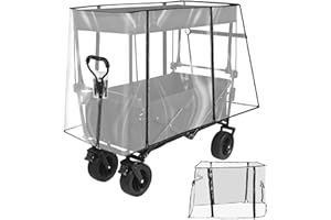 KATOOM Regenschutz für Bollerwagen Kinder, Regenverdeck Regenabdeckung Transparent für Handwagen Faltbare