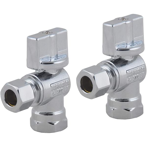 Sharkbite 1/2-in FIP X 3/8-in 1/4-in OD Compression Brass Quarter Turn Stop Dual Shut-Off Valve | FIPDS123814Z