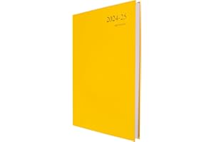 Collins Essential A4 Academic Year 2024-25 Day a Page Diary - Yellow - Mid Year Academic Planner for Students and Teachers - ESSA41M.45-2425 - July 2024 to July 2025