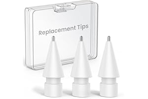 Delidigi 3 Pezzi Punte per Apple Pencil 2nd 1st Generazione, Apple Pencil Pro e USB C, Punta Aggiornate in Metallo Resistenti all'usura, Punte di Controllo Precise a Punta Fine per Apple Pencil