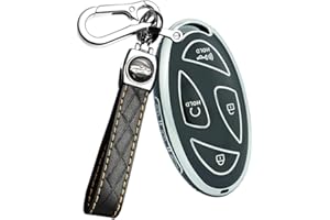 Ontto Etui na Kluczyki Samochodowe dla Hyundai Kona EV Grandeur GN7 Ioniq 6 Kona SX2 Prix 2023 2024, 7 Przycisków, Czarne