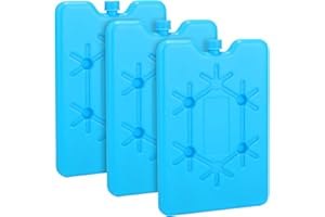CHONGQILAO Pain de Glace pour Sac Isotherme, 3 Bloc Glace pour Glaciere, 200ml Réutilisables et Extra Plat, pour Voyage, Camping, Randonée, Garder Nourriture Fraîch
