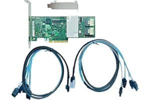 ROSERAIN LSI 9211-8I RAID Controller Card FW:P20 IT Mode ZFS FreeNAS unRAID SAS PCI E RAID Expander + 2* SFF8087 SATA Cable