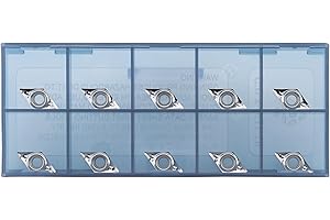 CDBP Inserti DCGT070204 DCGT21,51 in Carburo di Tungsteno Per Tornitura Alluminio e Metalli Non Ferrosi,10 Pezzi