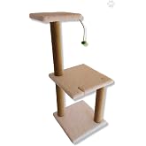 AmbarPet İki Katlı 86 cm Beyaz Kedi Tırmalama Tahtası
