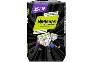 Dodot Ninjamas pieluchy dla dzieci 4-7 lat (17-29 kg), 60 sztuk, Pielucha z ochroną przed wyciekiem w nocy