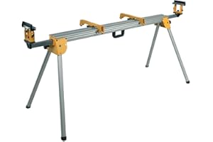 ‎DEWALT DeWalt Universal-Untergestell/ Sägen-Untergestell (passend für Paneel-, Kapp- und Gehrungssägen, leichte Aluminiumkonstruktion, einfacher Transport, Teleskop-Auszug, Klappanschlag) DE7023, DEWALT DE7023-XJ - Banco de trabajo de alto rendimiento para Ingletadoras