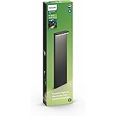 Philips Bustan LED Outdoor Wegeleuchte (40 W), wetterfeste Gartenbeleuchtung mit warmweißem Licht, energiesparende LED Beleuc