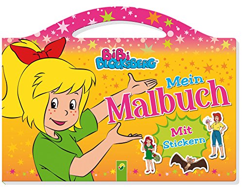 Preisvergleich Produktbild Bibi Blocksberg Mein Malbuch mit Stickern: Taschenmalbuch mit Tragegriff