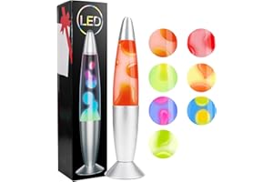 Besight LED Lavalampe 34cm mit 7 Farbe Wechselnde, Lavalampen für Kinder und Erwachsene, Entspannende Stimmung Nachtlicht für Haus Schlafzimmer Büro, Geschenk für Valentinstag Geburtstag