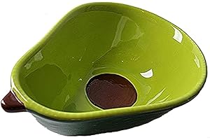 healthy & caring Cuenco de aguacate premium hecho de cerámica. Tamaño grande para comidas saludables y elegantes
