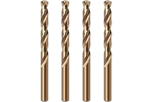 Misuyue M42 Foret Cobalt Metal 6mm, 4pcs HSS Forets Carbure Meche Metal Hélicoïdal Professional pour Inox Alliage Titane Cuivre Fer