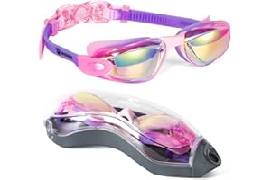 RIOROO Occhialini da Nuoto Bambini, Occhialini Nuoto Anti-Appannamento per Bambini,Occhialini Piscina con Protezione UV,Guarnizioni in Silicone, Ragazzo e Ragazza da 6 a 14 Anni