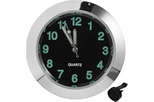 Homoyoyo Mini Car Dash Clock Luminous Quartz Metal Dashboard Clock with Clip for Air Vent and Desk Use