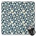 Produktbild HYYCLS Chinese Mauspads, Flowering Garden Pattern with Scroll Details Vintage Leaves and Blossoms, Standard Size Rectangle Non-Slip Rubber Mousepad, Cream Petrol Blue