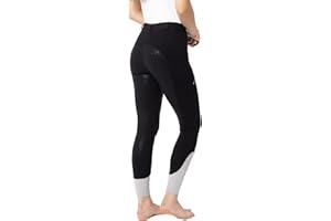 HORZE Femme Pantalon d'équitation Felicia, Fond intégral, Poche zippée pour Le Mobile, Taille Moyenne-Haute