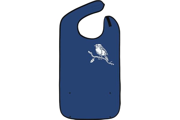Classic Bib Designs Bavoir pour adulte - unisexe - pour manger - avec ramasse - miettes – réutilisable - lavable