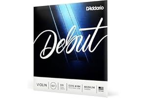 D'Addario Debut Violin String Set, 4/4 Scale, Medium Tension
