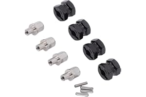Generic 4 ST RC Hex Hub Extension Adapters, 12 Mm Heavy Duty Mässing Hex Drive Spacer Extenders Adapter för 1/10 RC Crawler (