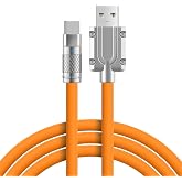 Apera BN57 Type-C Kablo 120W S&uuml;per Hızlı 6 Amper Ultra Kalın Şarj Data Kablosu (Turuncu)