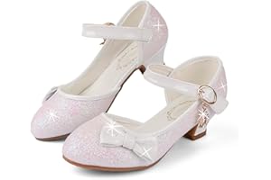 EDOSIR Mädchen Tanzschuhe Glitzer Shinning Abendschuhe Bowknot Low Heels Kleine Mädchen Mary Jane Schuhe Dress Up Prinzessin Schuhe Geburtstag Hochzeit…
