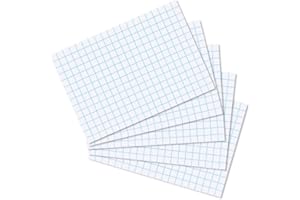 Herlitz fiszki w formacie A4/A5/A6/A7/A8, 100 sztuk A8 kariert biały