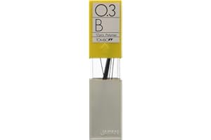 Tombow EX-03P-B Opakowanie 12 wkładów do ołówek mechaniczny końcówka 0,3 mm, twardość B