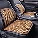 Produktbild QLL Sommer Auto Auto Sitz Bürostuhl Lordosenstütze Kissen Pad Holzperlen Massage Lendenkissen,Brown