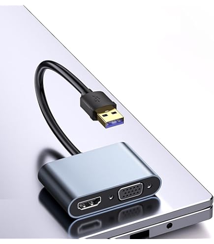 Yilan USB naar HDMI kabel, 0,5 m lang, USB 2.0 stekker naar HDMI stekker; kabeladapter