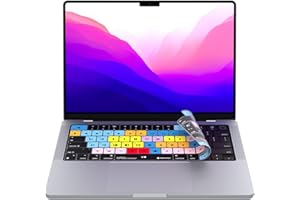 EDITORS KEYS Avid Media Composer Housse de clavier | Compatible avec le MacBook Pro 2021+ de 14" et 16" avec M1 Pro ou Max – Protection complète et tous les raccourcis