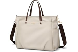 GOLF SUPAGS Borsa Tote per Laptop da 15 Pollici, Borsa a Tracolla per Computer Borsas da Lavoro Grande per Donna, Custodia per Laptop Borsas Elegante per Viaggi D'affari (Albicocca)