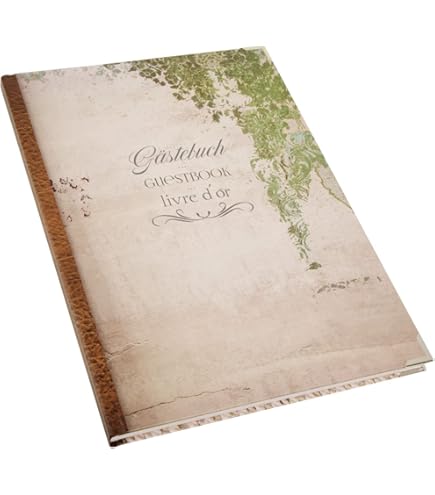 Livre D'or Vierge A4 - Style Vintage - Parfait Pour Mariage, Hôtel, Airbnb Et événements