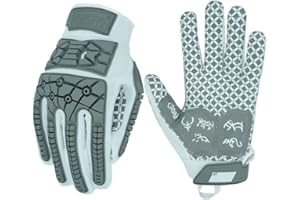 Seibertron Lineman 2.0 Anti-dérapant Shock-Absorbant Rembourré Américain Football Receiver Gants/Gloves, Flexible TPR Impact Protection Back of Hand Glove Adulte Taille