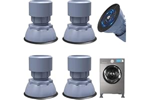 4 Pièces Universel Patin Machine à Laver FORMVERSITY, Gris Anti Vibration Machine à Laver Tapis Ajustable 10 à12 Cm, Amortisseurs de Machine à Laver pour Machine à Laver et Sèche-Linge