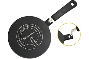 ComwithSafe Induktionsadapter 24 cm med avtagbart isolerande handtag - ändrar INTE färg efter användning - Värmediffusorplatt