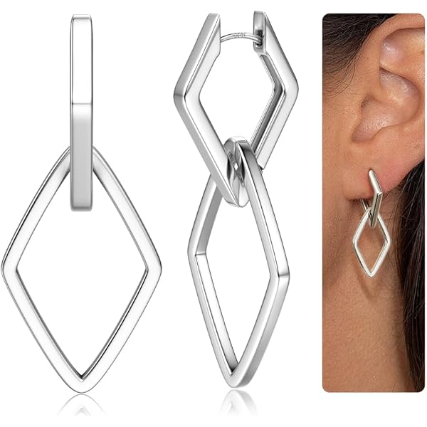 Orecchini Argento 925 A Cerchio E Goccia Con Zirconia Confezione Regalo