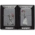 Zippo Skeleton Flowers Iron Stone Gift Set Pocket Lighters