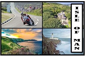 MILLHOUSE PRINTS Isle of Man Post Card Style Fridge Magnet - Large Size (7cm x 4.5cm) - Gift Idea - Tourism
