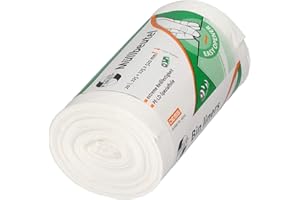 DEISS FIRST PLUS Lot de 50 sacs poubelle en PEBD Blanc 20 l