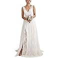 WaterDress Beach Wedding Dresses for Bride 2022 Long Sleeve Lace Boho Bridal Gowns for Women WDW001