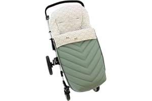 Saco Silla de Paseo Universal Rosy Fuentes- Saco Carrito Bebé - Funda de silla de paseo - Equipado para ser Ajustado perfectamente -Verde